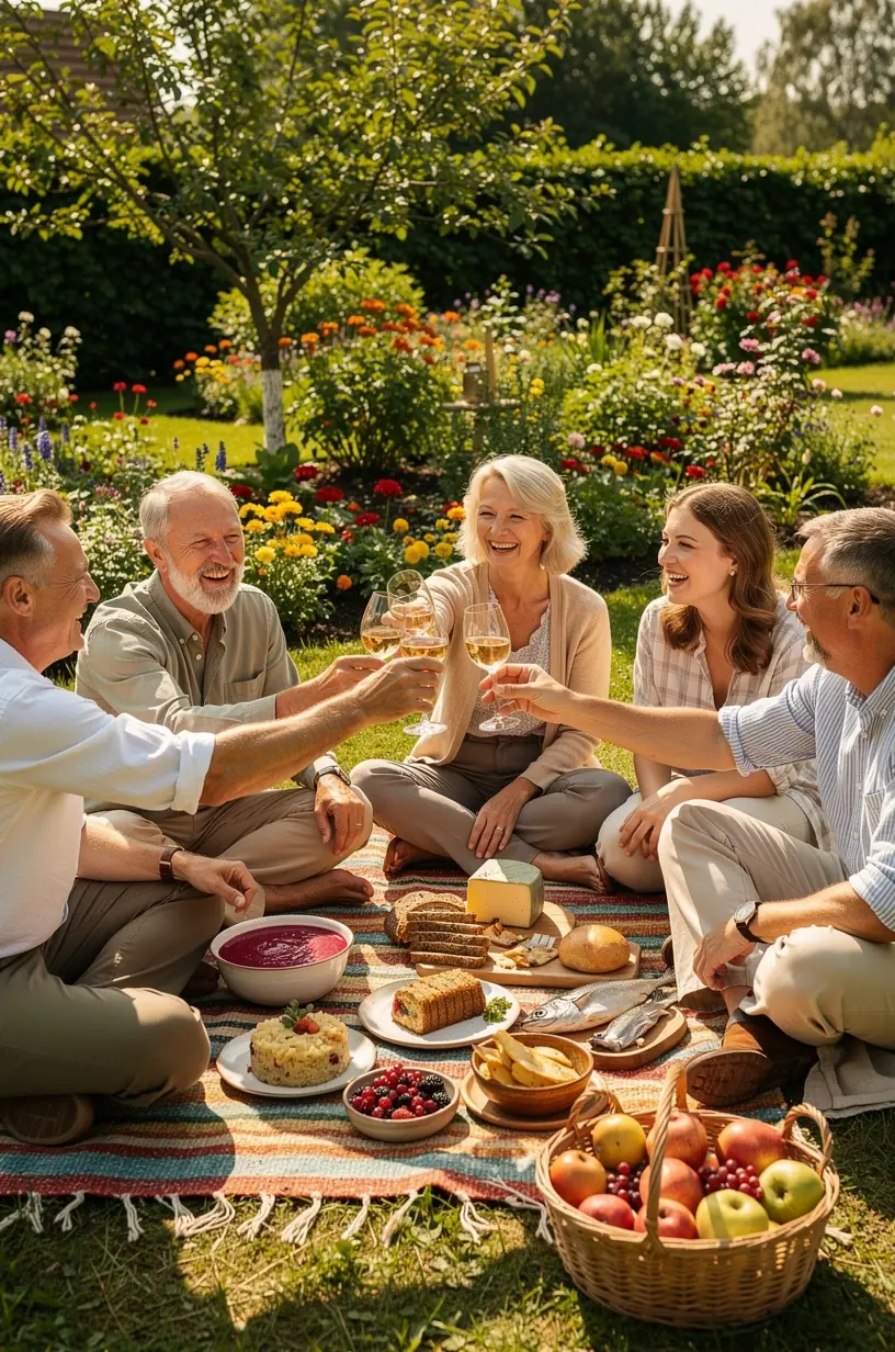 Group of adults engaging in a cultural meetup